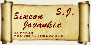 Simeon Jovankić vizit kartica